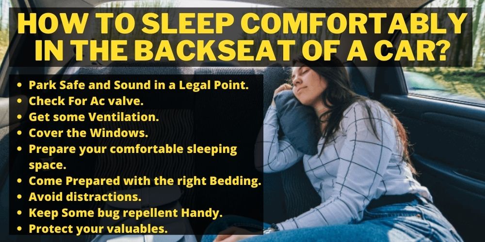 How to Sleep Comfortably in the Backseat of a car?
