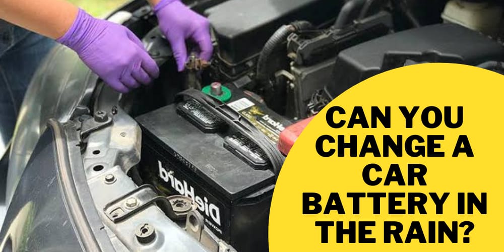 can you charge a car battery in the rain