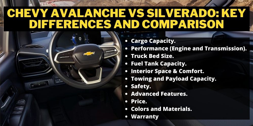 Chevy Avalanche vs Silverado: Key Differences and Comparison